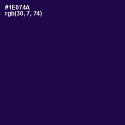 #1E074A - Tolopea Color Image
