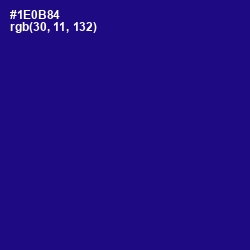 #1E0B84 - Ultramarine Color Image