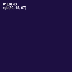 #1E0F43 - Tolopea Color Image