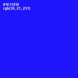 #1E15FB - Blue Color Image