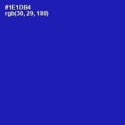 #1E1DB4 - Persian Blue Color Image