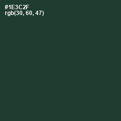 #1E3C2F - Timber Green Color Image