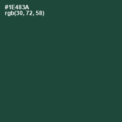 #1E483A - Te Papa Green Color Image