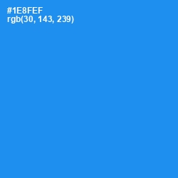 #1E8FEF - Dodger Blue Color Image