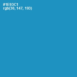 #1E93C1 - Pacific Blue Color Image