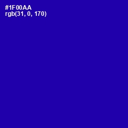 #1F00AA - Ultramarine Color Image