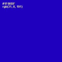 #1F00BF - Ultramarine Color Image