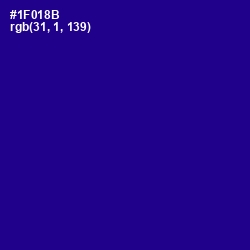 #1F018B - Ultramarine Color Image