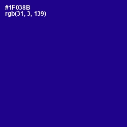 #1F038B - Ultramarine Color Image