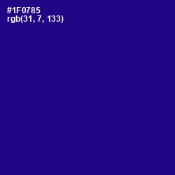 #1F0785 - Ultramarine Color Image