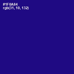 #1F0A84 - Ultramarine Color Image