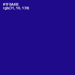 #1F0A8B - Ultramarine Color Image