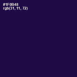 #1F0B48 - Tolopea Color Image
