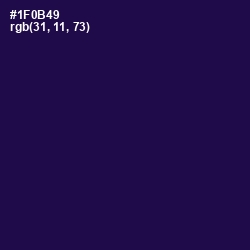 #1F0B49 - Tolopea Color Image