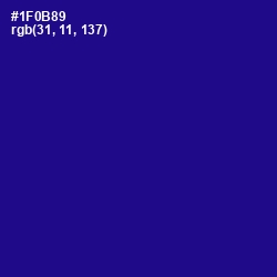 #1F0B89 - Ultramarine Color Image