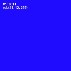 #1F0CFF - Blue Color Image