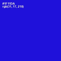 #1F11DA - Dark Blue Color Image