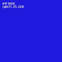 #1F19DE - Dark Blue Color Image