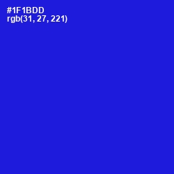 #1F1BDD - Dark Blue Color Image