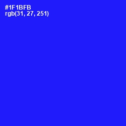 #1F1BFB - Blue Color Image