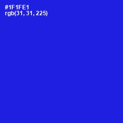 #1F1FE1 - Blue Color Image