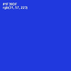 #1F39DF - Dark Blue Color Image
