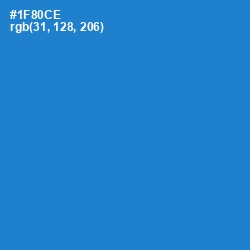 #1F80CE - Pacific Blue Color Image