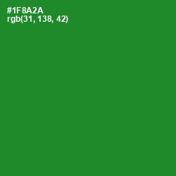 #1F8A2A - Forest Green Color Image