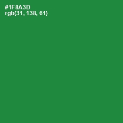 #1F8A3D - Forest Green Color Image