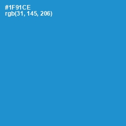 #1F91CE - Pacific Blue Color Image