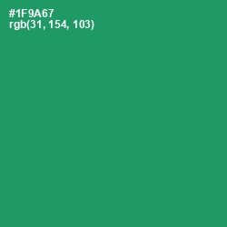 #1F9A67 - Elf Green Color Image