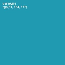 #1F9AB1 - Eastern Blue Color Image