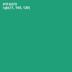 #1FA078 - Green Haze Color Image