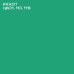 #1FA377 - Green Haze Color Image