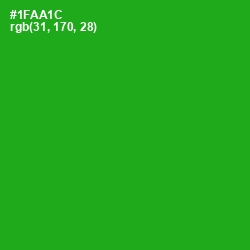 #1FAA1C - Forest Green Color Image