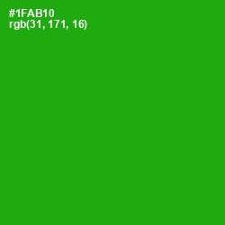 #1FAB10 - Forest Green Color Image