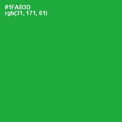 #1FAB3D - Forest Green Color Image