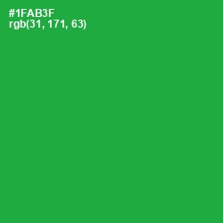 #1FAB3F - Forest Green Color Image