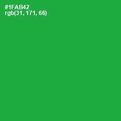 #1FAB42 - Sea Green Color Image