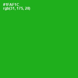 #1FAF1C - Forest Green Color Image