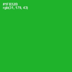 #1FB32B - Forest Green Color Image