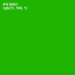 #1FB401 - Forest Green Color Image