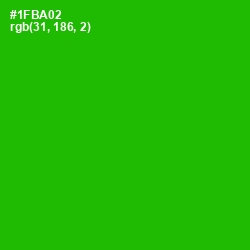 #1FBA02 - Forest Green Color Image