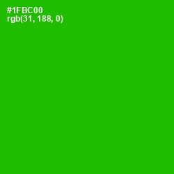 #1FBC00 - Forest Green Color Image