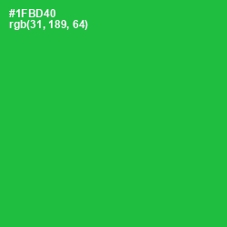 #1FBD40 - Green Haze Color Image