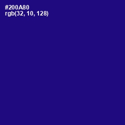 #200A80 - Blue Gem Color Image