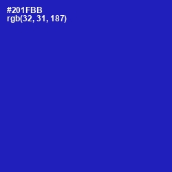 #201FBB - Persian Blue Color Image