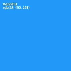 #2099FB - Dodger Blue Color Image