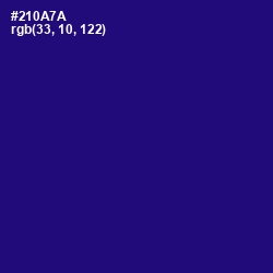 #210A7A - Deep Blue Color Image