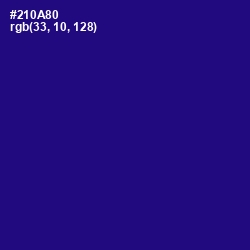 #210A80 - Blue Gem Color Image